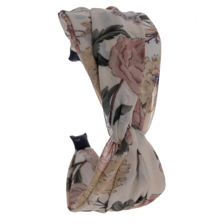 En blomma mönstrad bred hårkrage