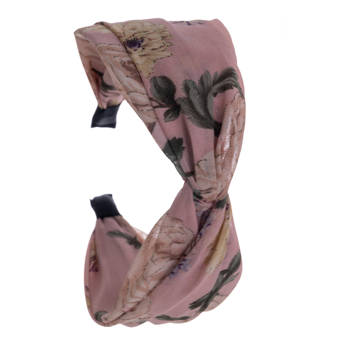 En blomma mönstrad bred hårkrage