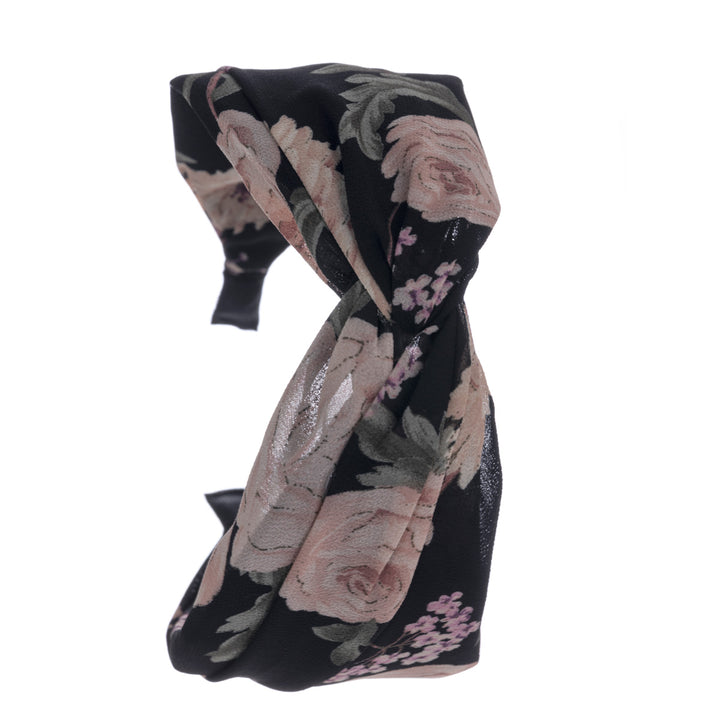 En blomma mönstrad bred hårkrage