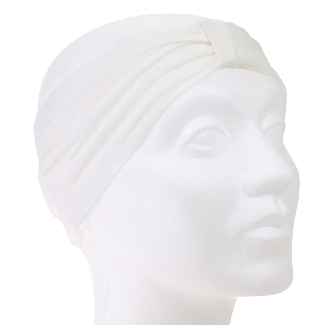 Elastic wide hair collar with a knot