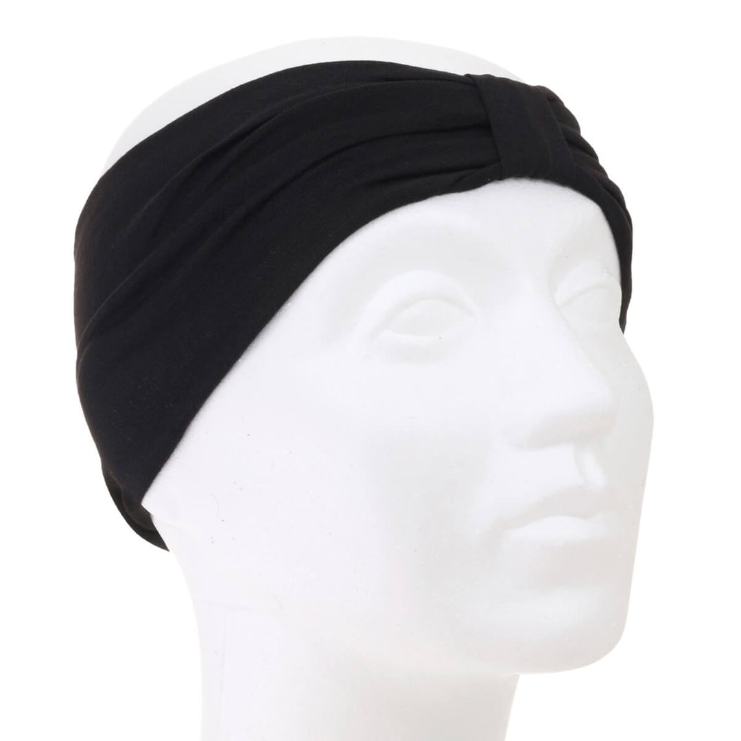 Elastic wide hair collar with a knot