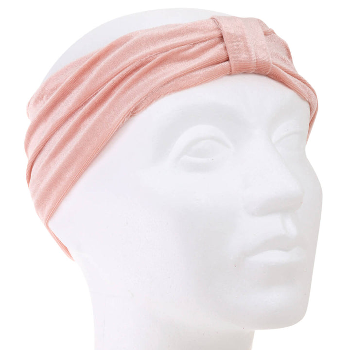 A velvety elastic wide hairstyle with a knot