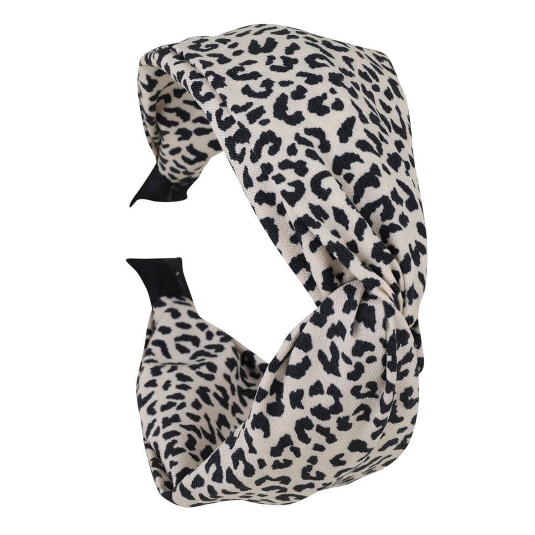 Leveä täplikäs pehmeä hiuspanta 7cm