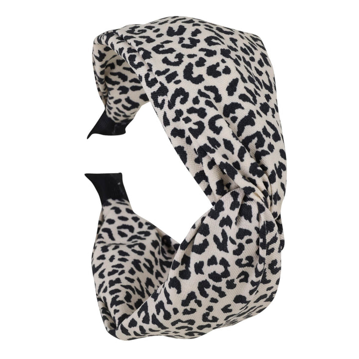 Leveä täplikäs pehmeä hiuspanta 7cm