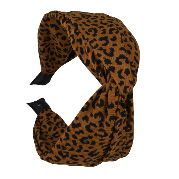 Leveä täplikäs pehmeä hiuspanta 7cm