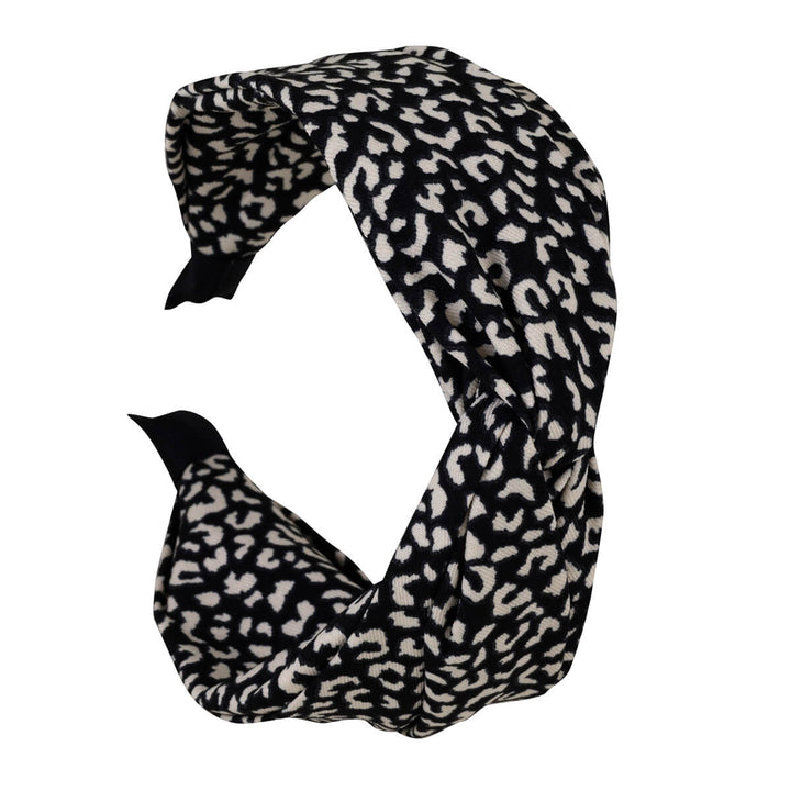 Leveä täplikäs pehmeä hiuspanta 7cm