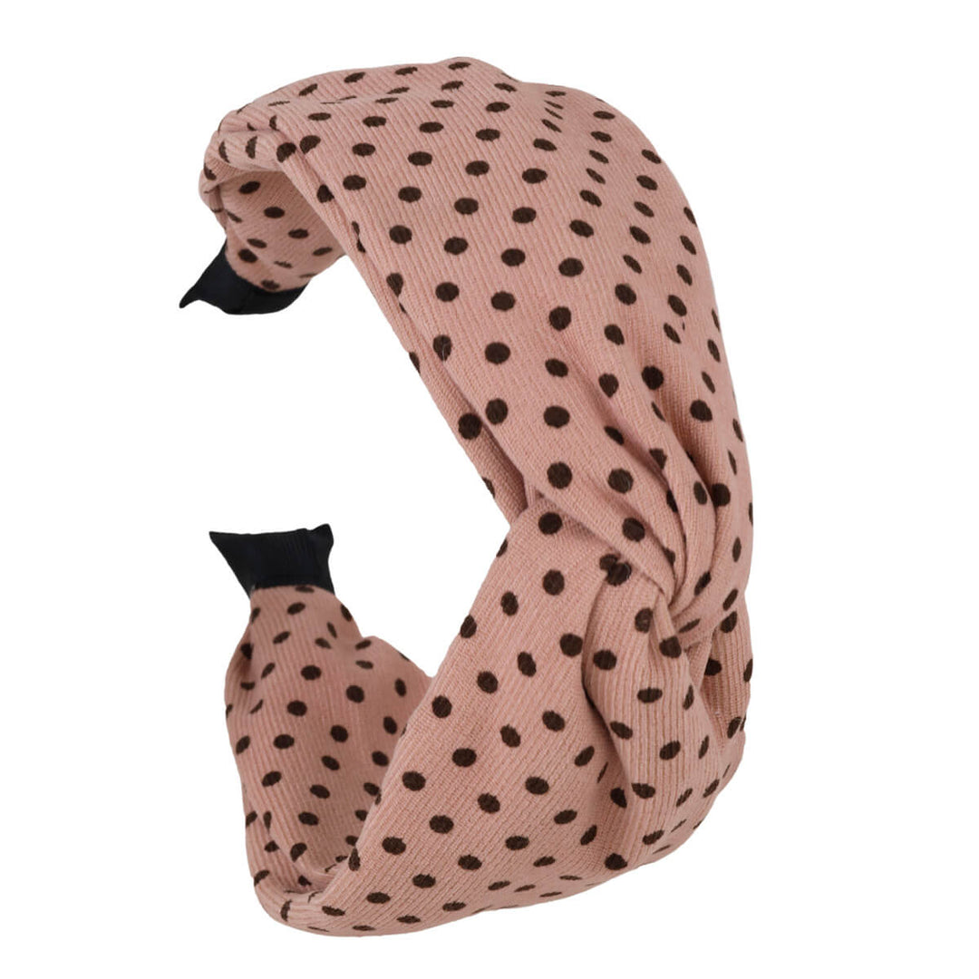 Wide spotted soft hair collar 7cm