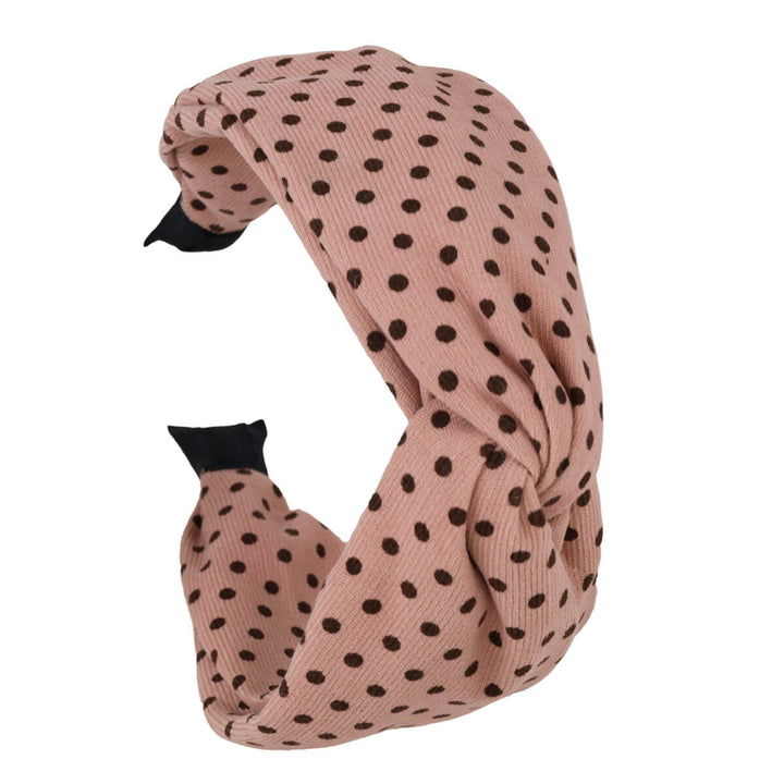Wide spotted soft hair collar 7cm