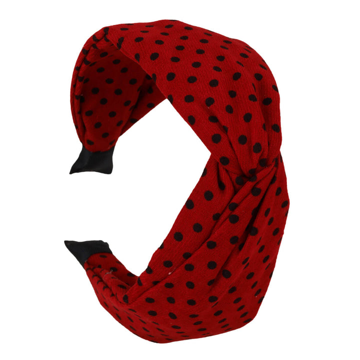 Wide spotted soft hair collar 7cm