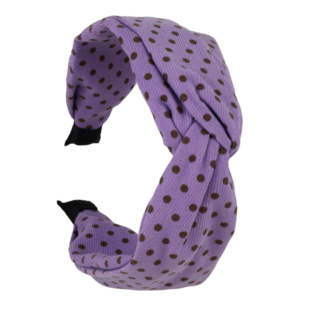 Wide spotted soft hair collar 7cm