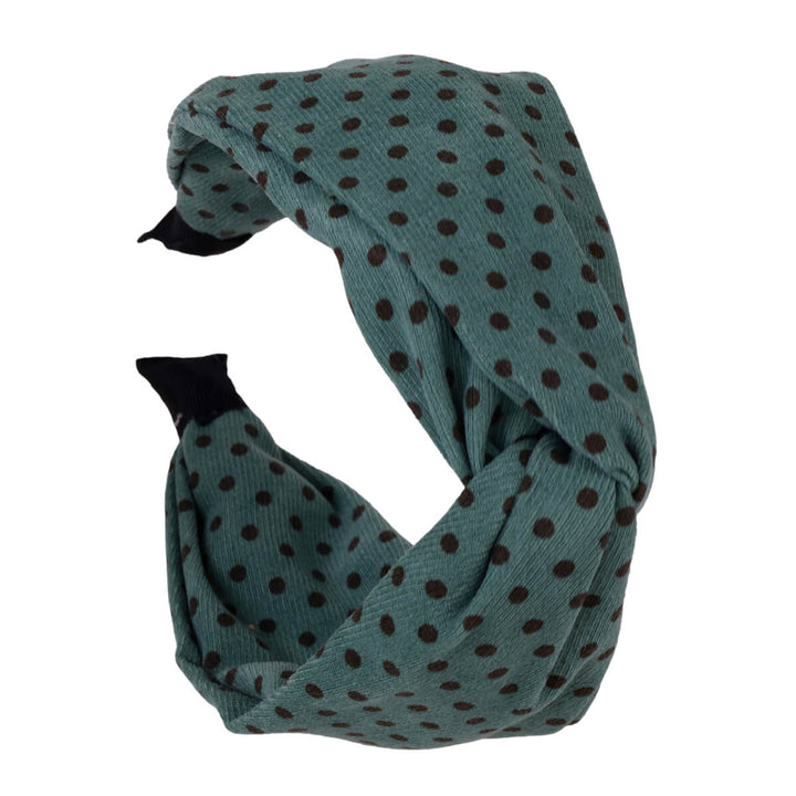 Wide spotted soft hair collar 7cm