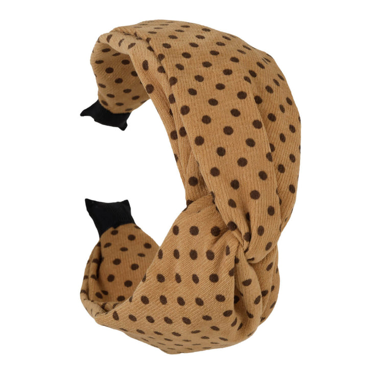 Wide spotted soft hair collar 7cm