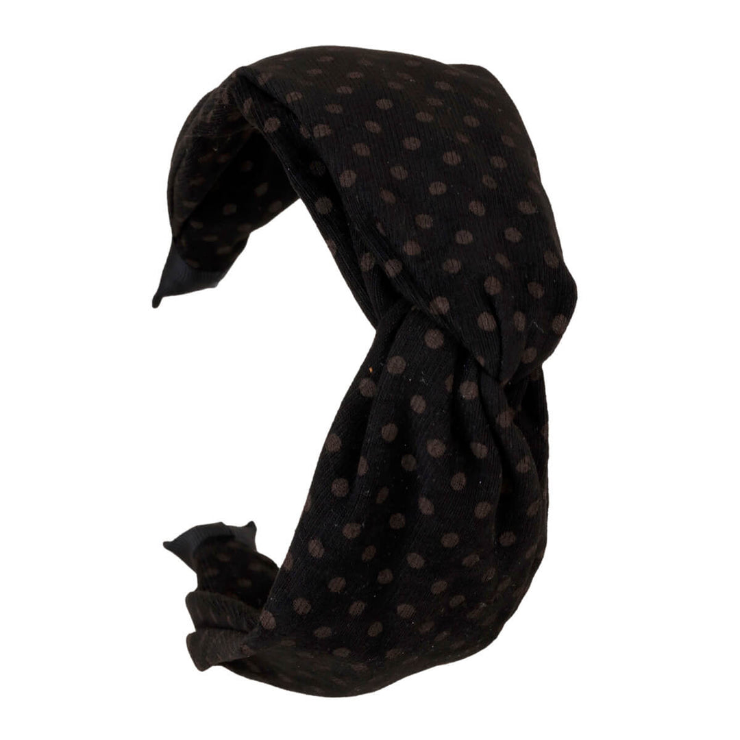 Wide spotted soft hair collar 7cm