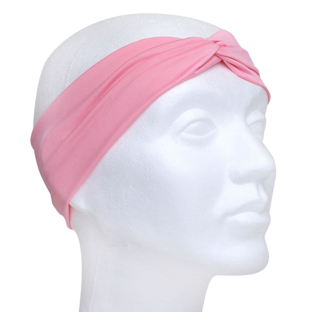 Elastic wide hair collar with a knot