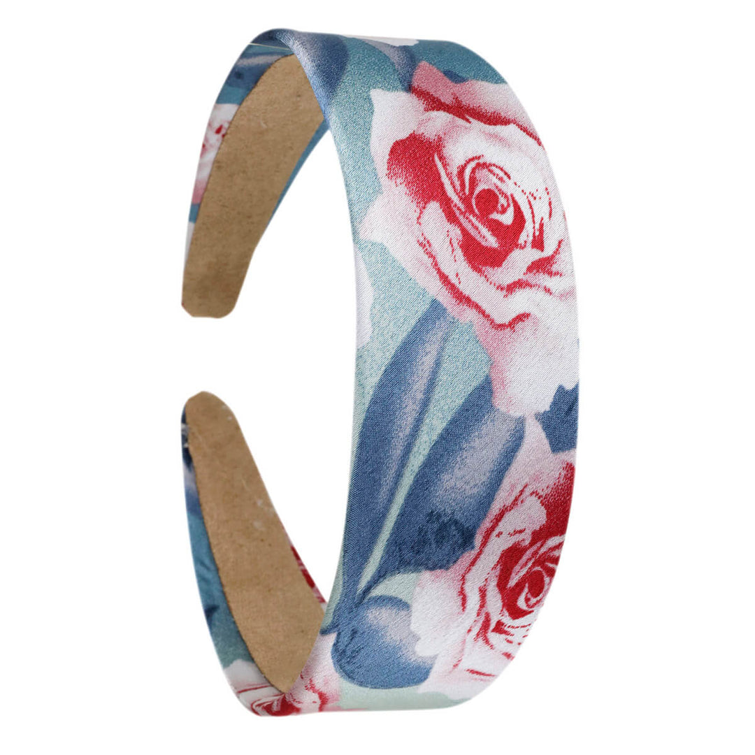 Rose patterned wide hair collar 4cm