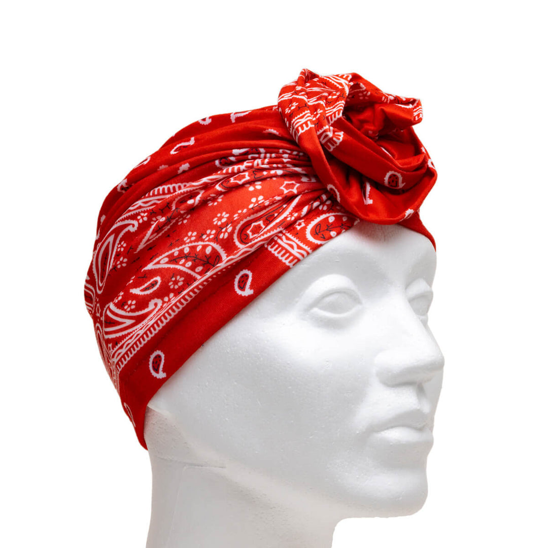 TURBANE ELASTIC HEALLINE PAIPLEY PRINT