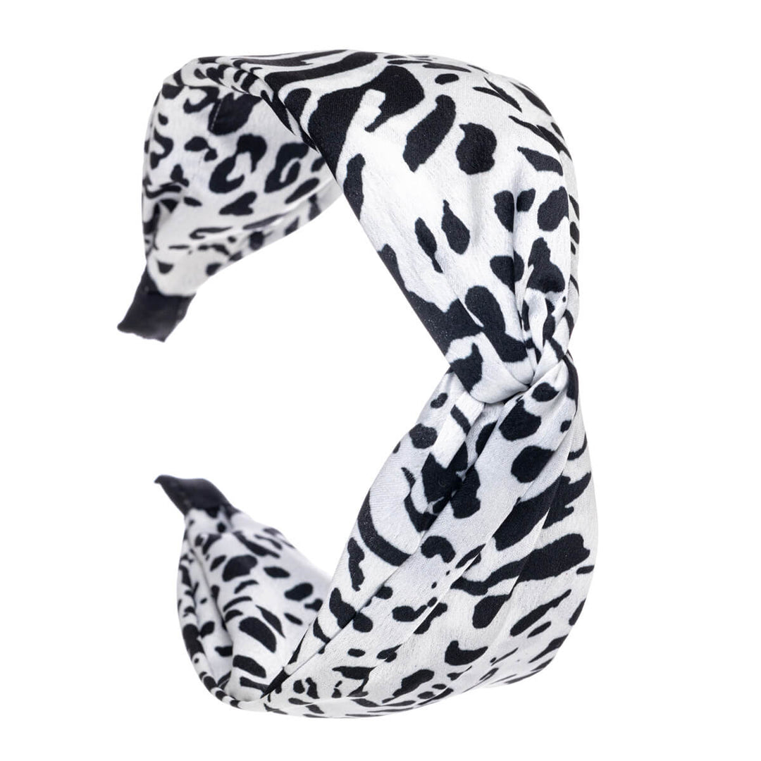 Wide animal hairband satin 6cm