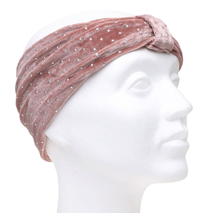 Wide elastic velvety hairband