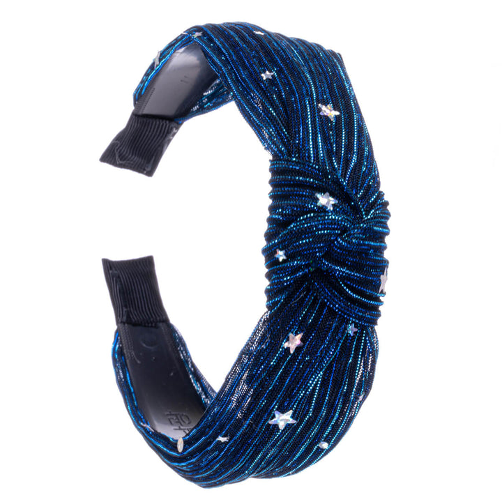 Glitzerndes Haarband mit Knoten 3cm Sterne und Mond