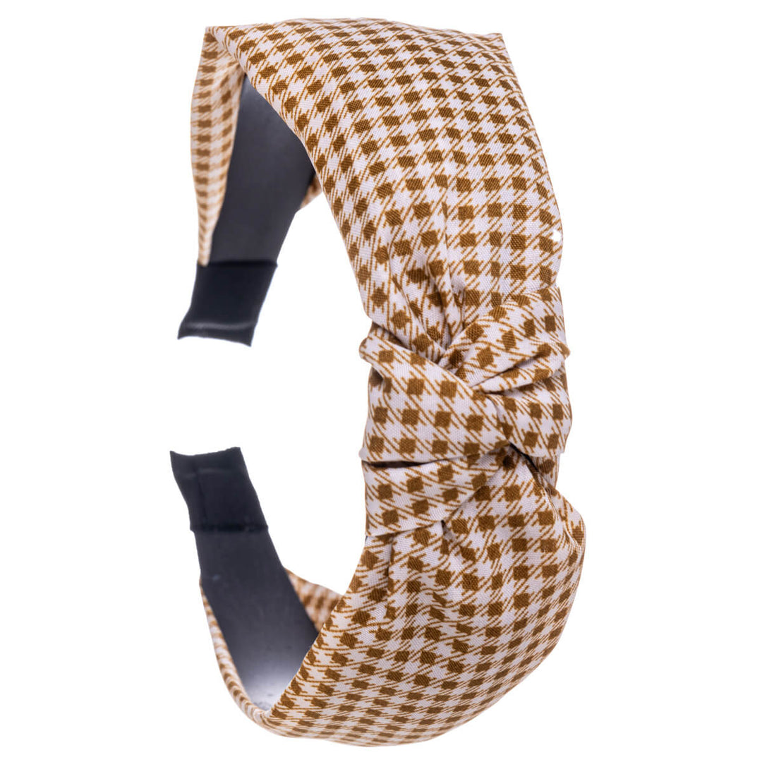 Plaid hairband with knot 3,1cm