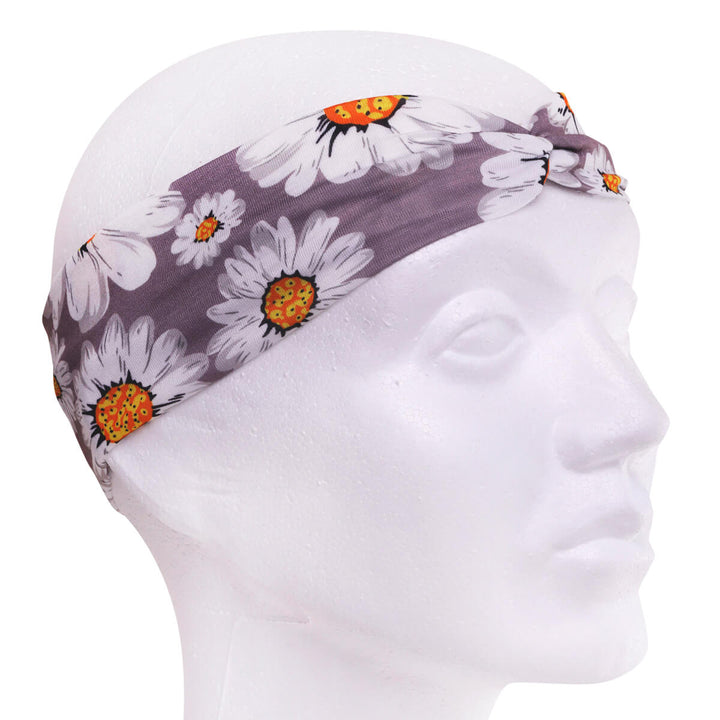 Daisy hairband with elastic headband