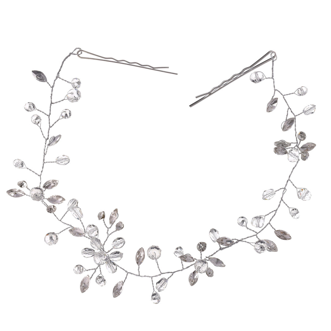 Shapeable hair ornament glass bead 33cm