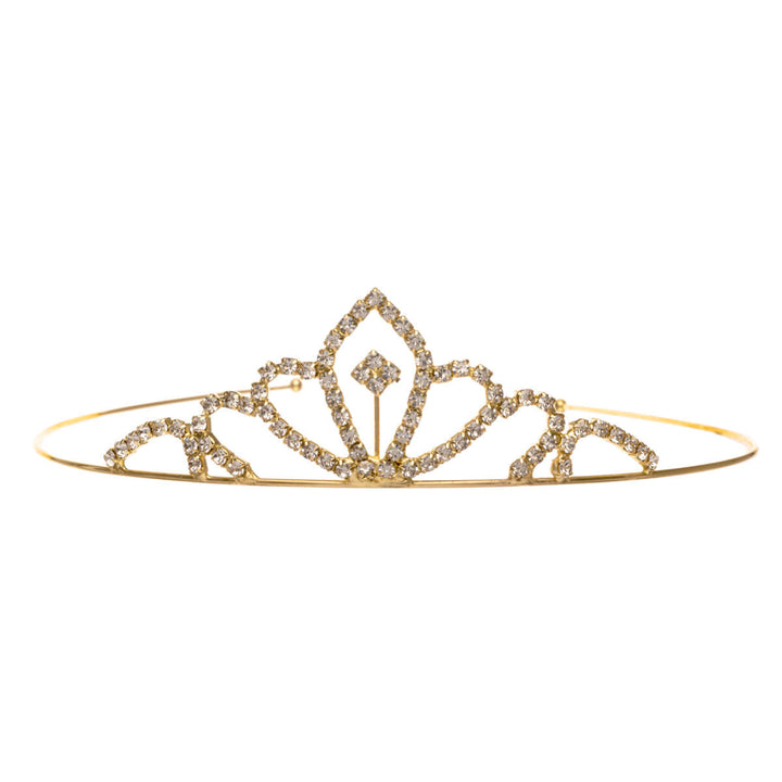 Glass stone tiara hairstyle hair clip