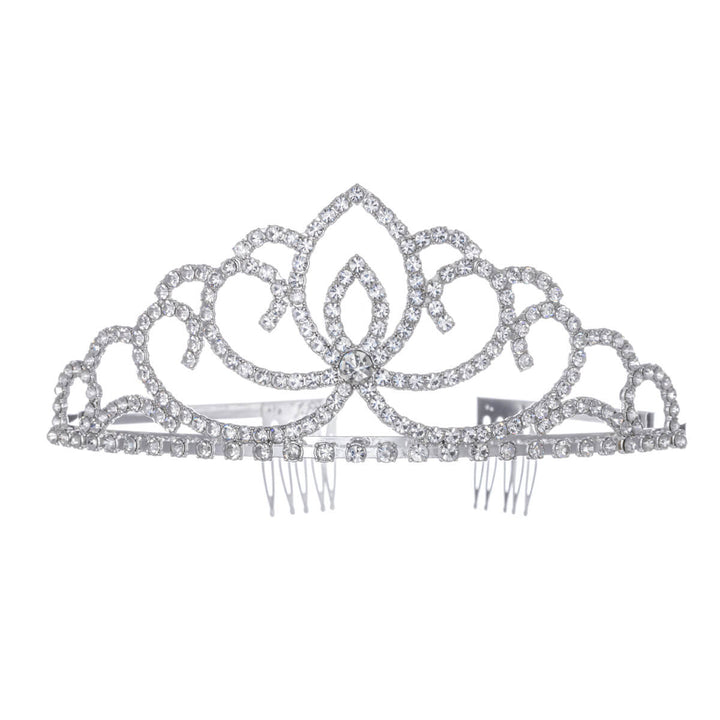 Crown tiara hairpiece with comb