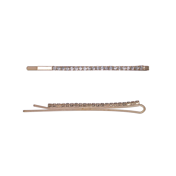 Glassy rhinestone in the hairpin 2pcs