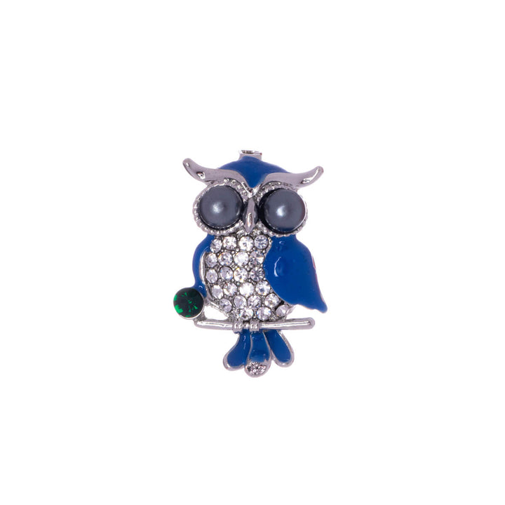 Glittering owl brooch