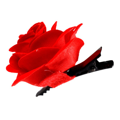 Hair Flower Rose with Clips 2pcs