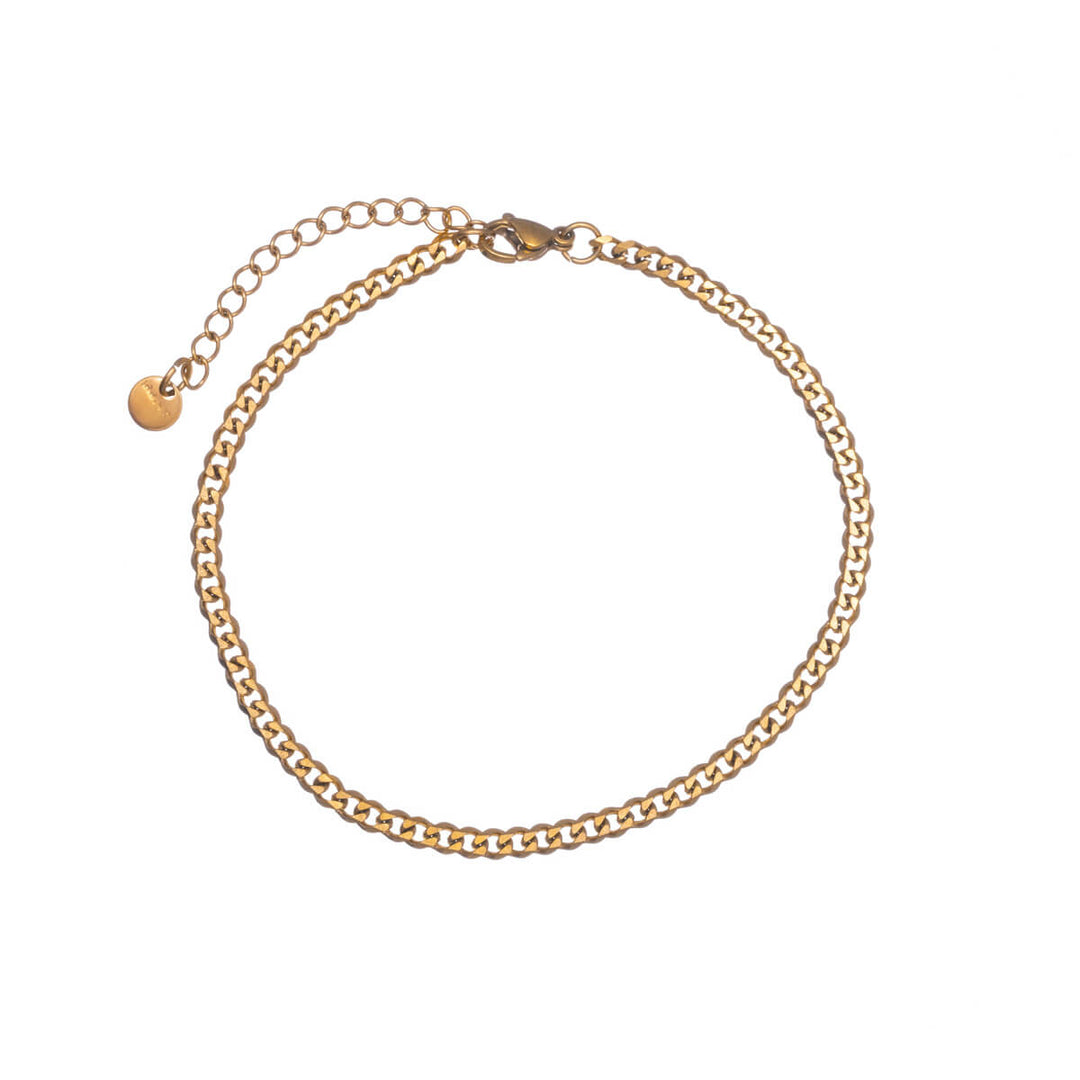 Teräksinen nilkkaketju panssariketju nilkkakoru (Teräs 316L)