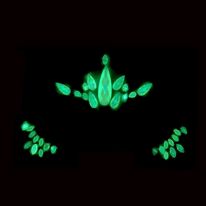 Glow-in-the-dark skin diamonds