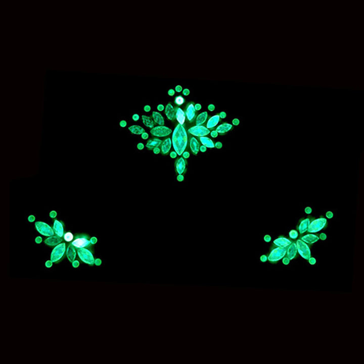 Glow-in-the-dark skin diamonds