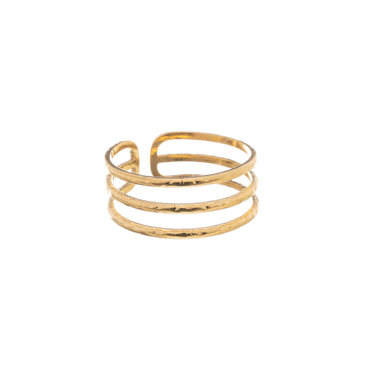 Kolmirivinen sormus (teräs 316L)