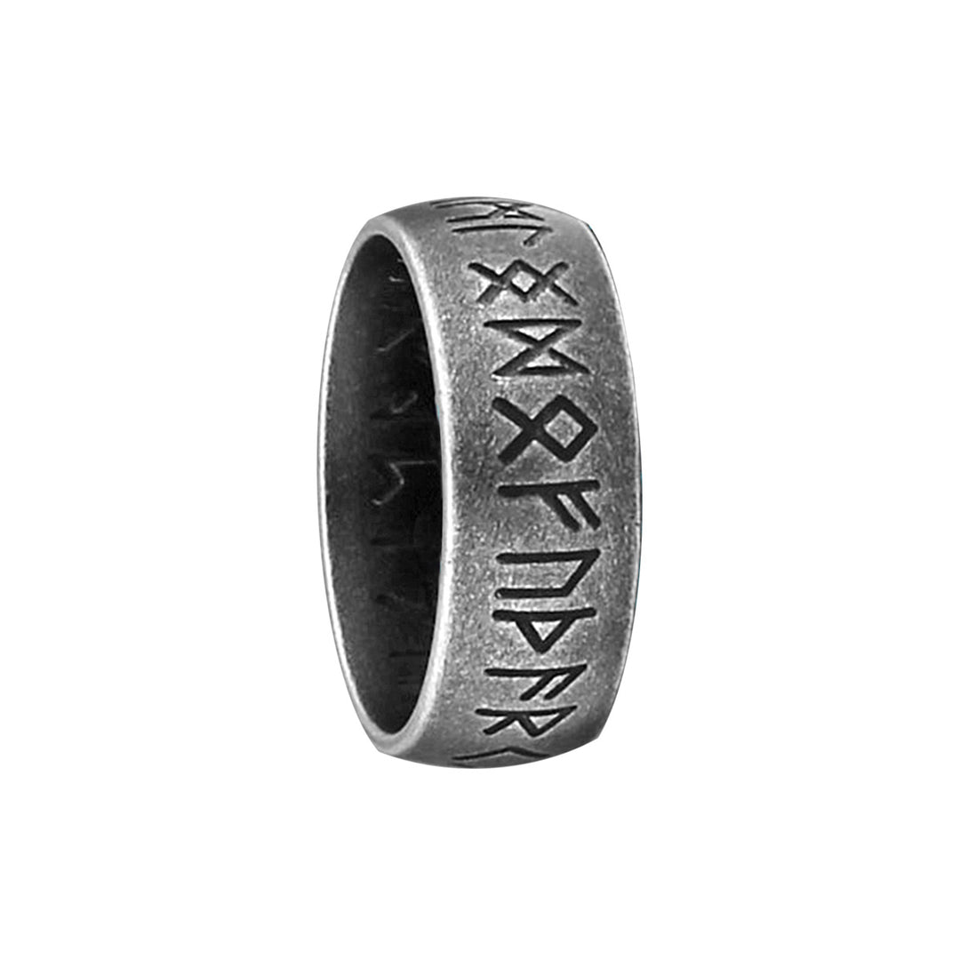 Mythologischer Ring aus dunklem Stahl (Stahl 316L)