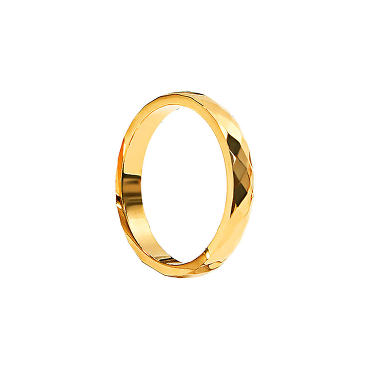 Kapea viisteinen sormus 3mm (18K teräs 316L)