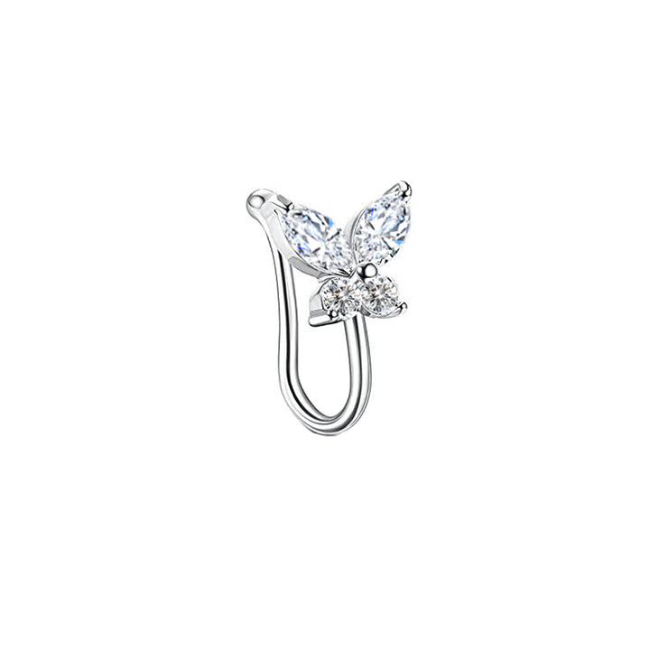 Feikki nose ring zirconia butterfly