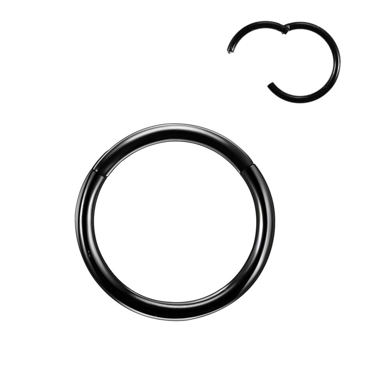 Segment ring clicker 1.6mm black (titanium)