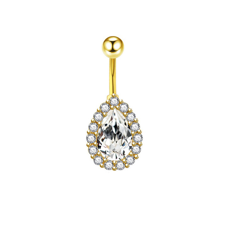 Pisara cubic zirconia button earring (steel 316L)