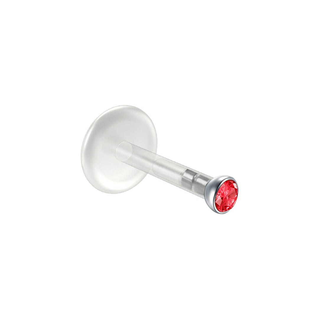 Plastic labret stony lip tube 1.2mm 8mm (bioplastic)