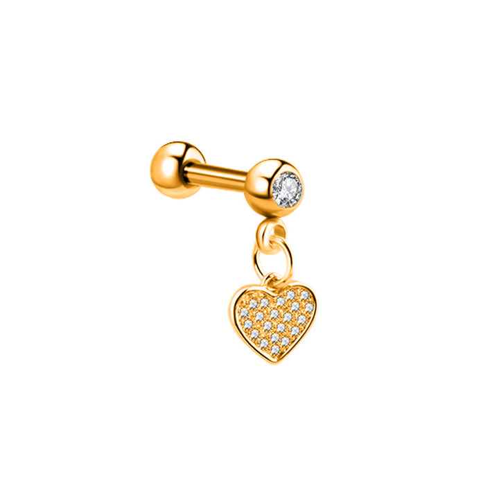 Hanging heart zirconia bracelet 1.2mm (steel 316L)