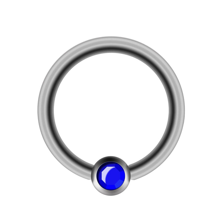 Stein-Piercing-Ring 1,2 mm (Stahl 316L)