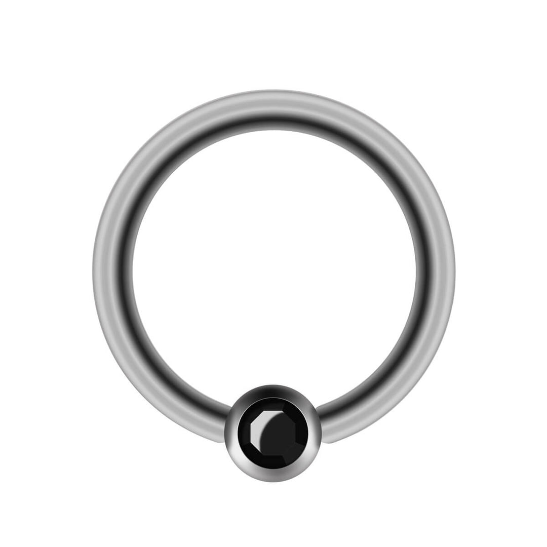 Stein-Piercing-Ring 1,2 mm (Stahl 316L)