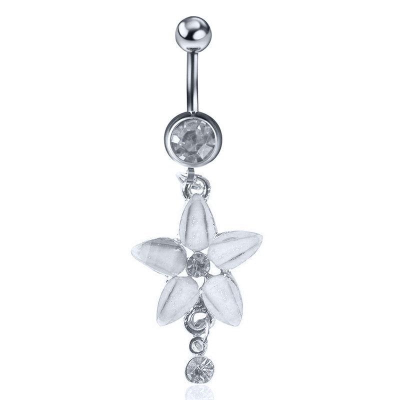 Flower button earring 1.6mm (steel 316L)