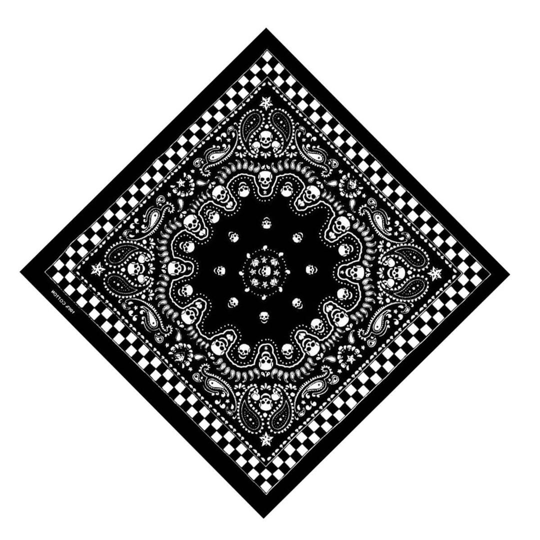 Bandana-Schal mit Totenkopf 100% Baumwolle