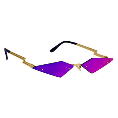 Angular low mirrors of sunglasses