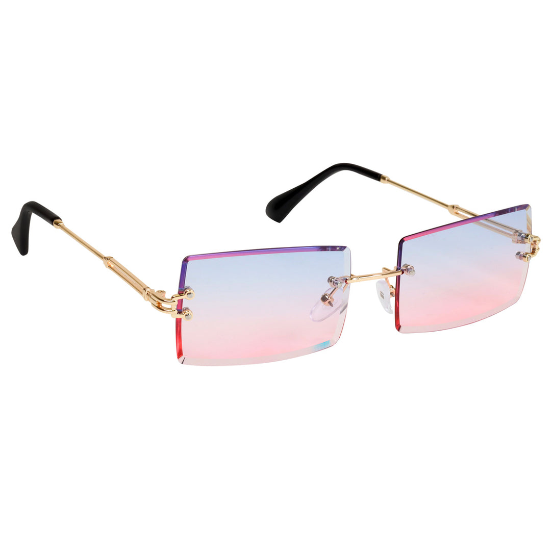 Rectangular sunglasses Frameless lenses