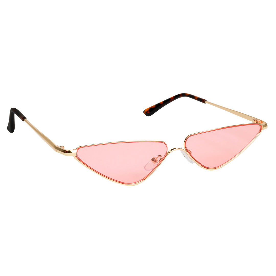 Cat-like sunglasses with coloured lenses