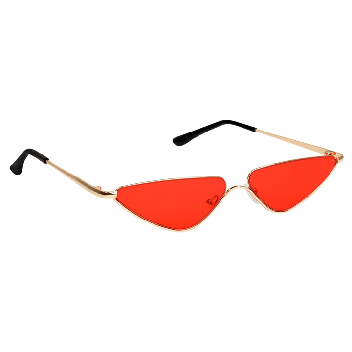 Cat-like sunglasses with coloured lenses